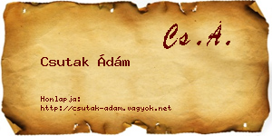Csutak Ádám névjegykártya